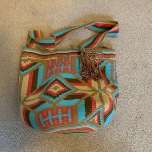 Hand woven boho chic bag